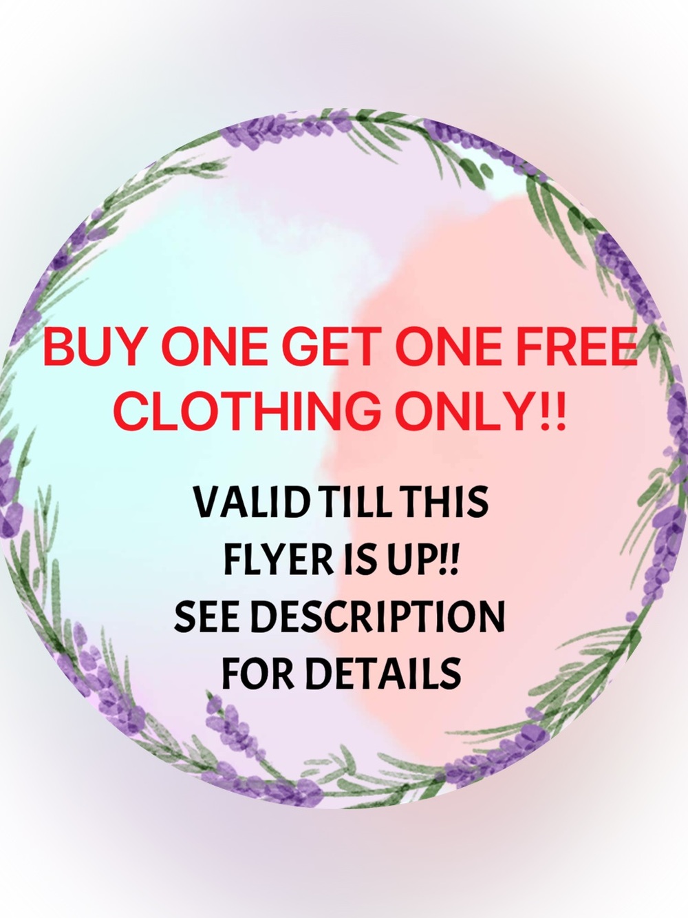 CLEARANCE ON ALL CLOTHING